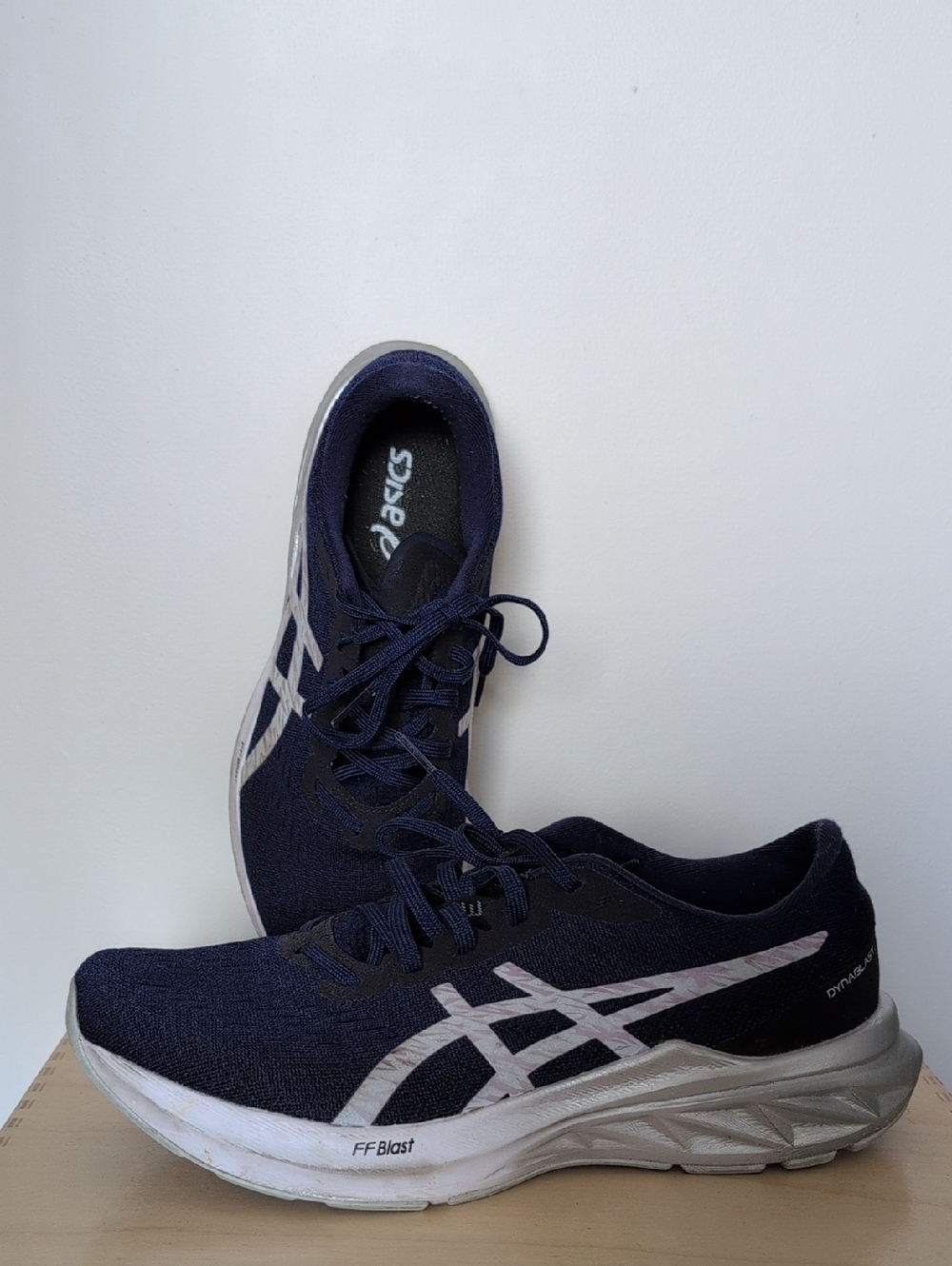 Asics Navy and White Performance Running Shoes